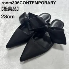 room306CONTEMPORARY ボリュームリボン 23cm サンダル 黒のサムネイル