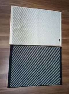 室内用　玄関マット　白黒2点セット
