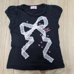 mezzo piano ブラック Tシャツ 120cm 女の子 半袖