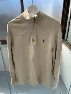 Ralph Lauren ベージュ ハーフジップセーター ラルフローレン 古着