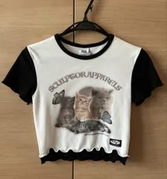 SCULPTOR KITTEN LAYERED T/キティーレイヤードTシャツ