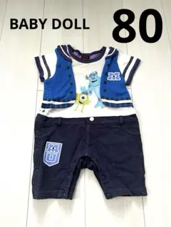 【ディズニー】ベビードール モンスターズインク ロンパース 半袖【80】