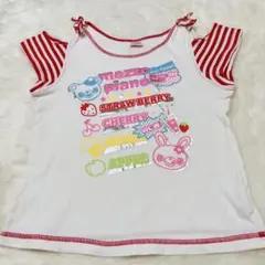 メゾピアノ 135 みみちゃん ぽぽちゃん カットソー 半袖 トップス　レトロ