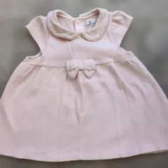 組曲　ピンク 襟付きリボンワンピース80〜90