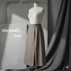 Dior クリスチャンディオール プレタポルテ ウールミディ丈スカート M
