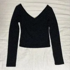 BLACKUP [original] セブニードットVネックロングファルティ