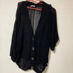 大きいサイズ 5Lオリーブデオリーブ　ニットカーディガン　レース