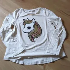 H&M ユニコーン　スパンコール 長袖Tシャツ