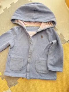 POLO Ralph Lauren 馬刺繍付きライトブルー パーカー