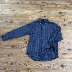 Wrangler チェック柄 長袖シャツ ネイビー