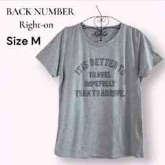 BACK NUMBER 半袖 ロゴTシャツ グレー レディース M ライトオン