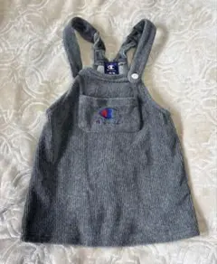 ベビー服 チャンピオン ジャンバースカート コーデュロイ グレー 80-90