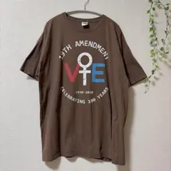 人気フルーツオブザルーム XL プリント 半袖 Tシャツ ビッグサイズ 茶のサムネイル