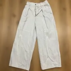 GU ホワイト ワイドパンツ