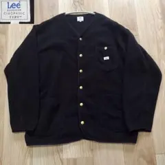 完売モデル Lee x チャオパニック ブラック フリース カーディガン ボア
