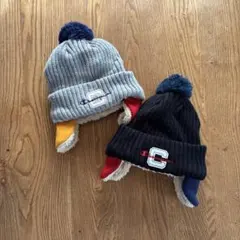 Champion カラーブロック ニット帽 2点セット