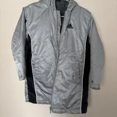 adidas ベンチコート シルバー/ブラック　130