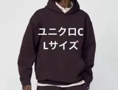 【新品】ユニクロC スウェットオーバーサイズプルパーカー ワイン L