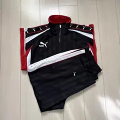古着❗️PUMA ジャージ 上下セット ブラック/レッド