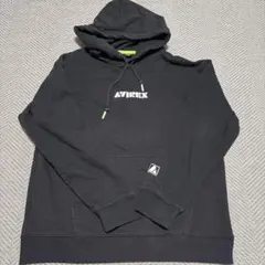 AVIREX アビレックスプルオーバー パーカー BLACK 黒　XL