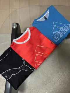 【140】adidas PUMA 半袖Tシャツ 3枚セット キッズ ジュニア