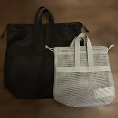 無印良品 メッシュ巾着バッグ 2点setのサムネイル