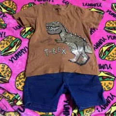 H&M スパンコールTシャツパンツセット売り90cm