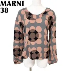 極美品☆MARNI マルニ シルク混ブラウス テラコッタオレンジ 背中 