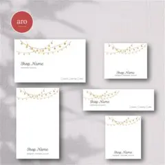 おしゃれ×シンプル｜名刺・ショップカード・台紙【業者印刷／セミオーダー】A-12