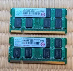 Transcend 4G DDR2 667 SO-DIMM メモリー2枚ジャンク