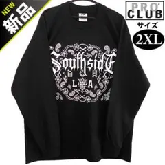 PRO CLUB 長袖Tシャツ バンダナ【2XL】ウエストコースト チカーノ 黒のサムネイル