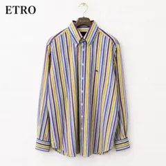 ETRO エトロ キリン刺繍コットンブロードL/Sシャツ イタリア製 サイズ