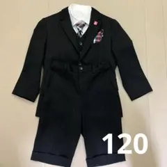 THE SHOP TK 黒ストライプフォーマルスーツセット120