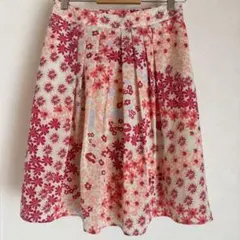 美品　SCENE DEUX セーヌドゥ　花柄　フレアスカート