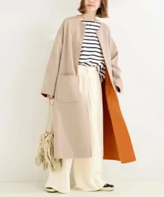 新品タグ付✨️B.C STOCK ウール ロングコート ベージュ ゆったり 2025年最新】B.C STOCK レディース ロングコートの人気アイテム - メルカリ