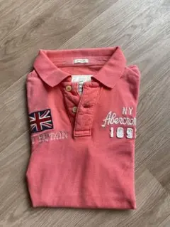 Abercrombie コーラルピンク ポロシャツ