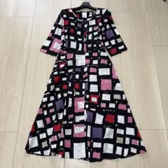 極美品 エスマックスマーラ ラミーリネン フリル 7分袖 膝丈