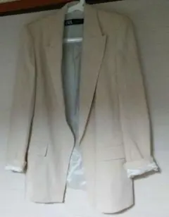 ZARA ベージュ ロングテーラージャケット