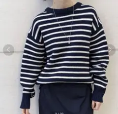 IENA sese ボーダークルーネックプルオーバー