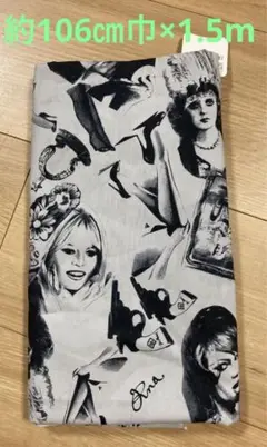 【新品】カットクロス 生地 布地 ハンドメイド モノトーン アンティーク