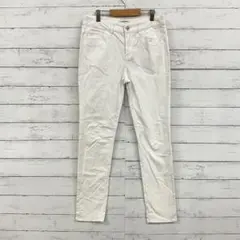 GLOBAL WORK 白スキニーパンツ L レディース春夏 美脚ストレッチ通勤