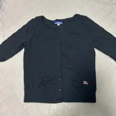 バーバリー　ブルーレーベル　美品　カーディガン　5部袖　紺　38 M