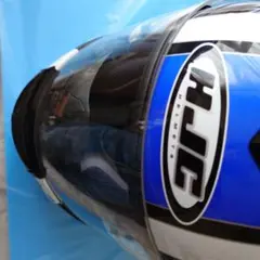 HJC フルフェイスヘルメット チェッカー黒 青 白 L - メルカリ