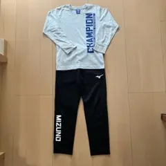 Champion 長袖Tシャツ Mizuno パンツ セット
