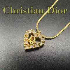 極美品✨　Dior　ネックレス　CD ロゴ　ラインストーン　希少　刻印　1749