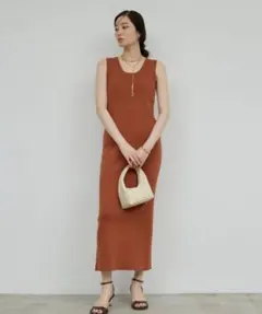 アパルトモン リネンマキシスカート オレンジ ロングスカート 24SS