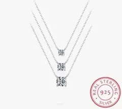 人エダイヤモンド 高級モアサナイト使用 ネッ 純銀 シルバー925 ハイグレード