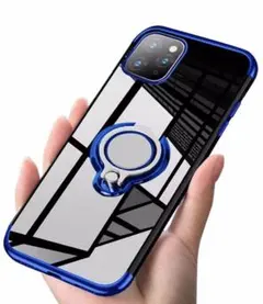 iPhone12proケース iPhone12 リング付き　クリア　スタンド