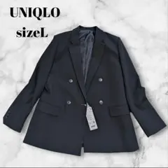 美品✨️UNIQLO ユニクロ　ダブルジャケット　Lサイズ タグ付き　仕付糸付きのサムネイル