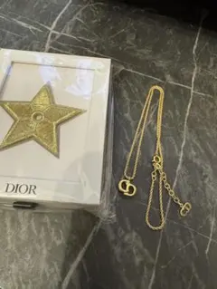 クリスチャンディオール Dior ロゴ ネックレス ゴールド ノベルティ付のサムネイル